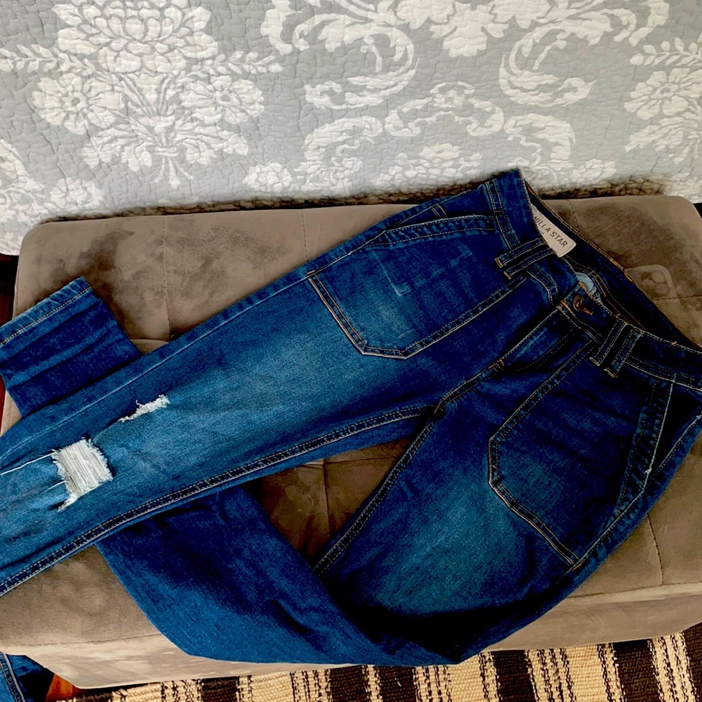 Distressed jeans